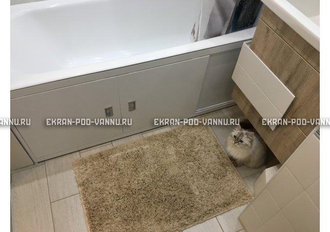 Экран из МДФ EMMY Монро 170 белый в алюминиевой раме – купить по цене 6400 руб. в интернет-магазине в городе Томск картинка 2