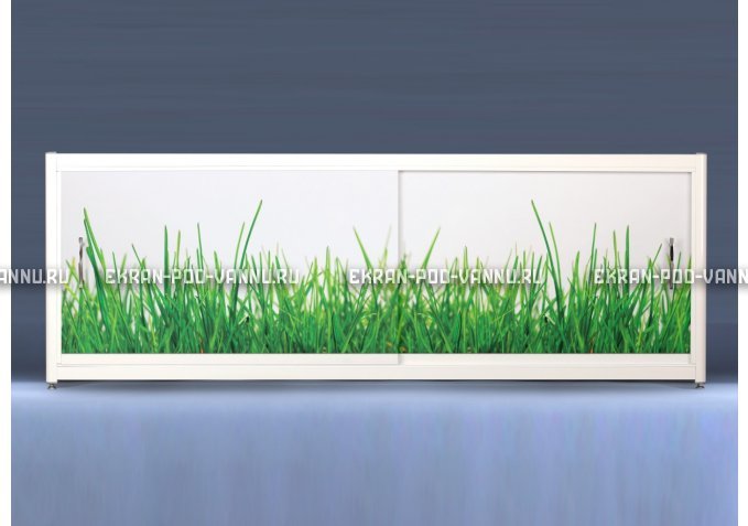 Экран на роликах EUROPLEX Трава – купить по цене 12400 руб. в интернет-магазине в городе Томск картинка 1