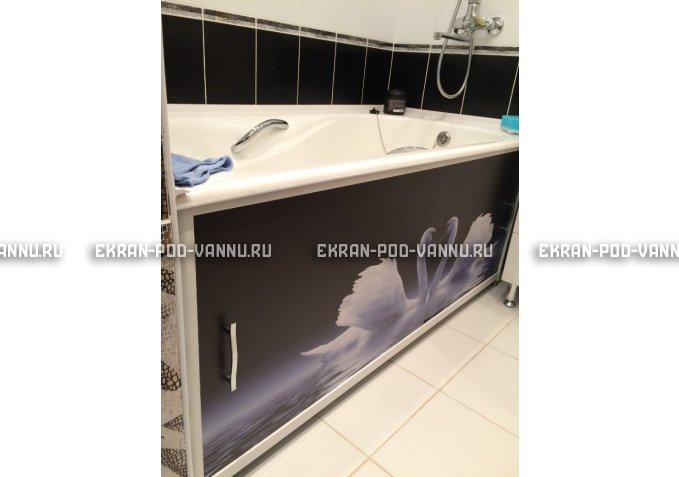 Раздвижной ФОТО экран - Лебеди – купить по цене 8500 руб. в интернет-магазине в городе Томск картинка 2