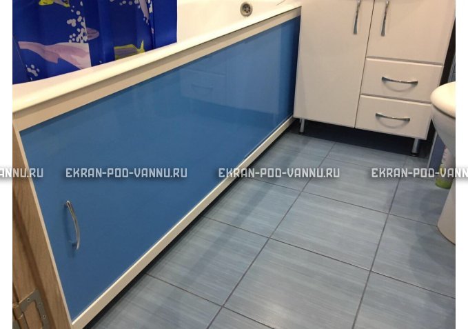 Раздвижной экран EUROPLEX Комфорт голубой – купить по цене 6750 руб. в интернет-магазине в городе Томск картинка 1