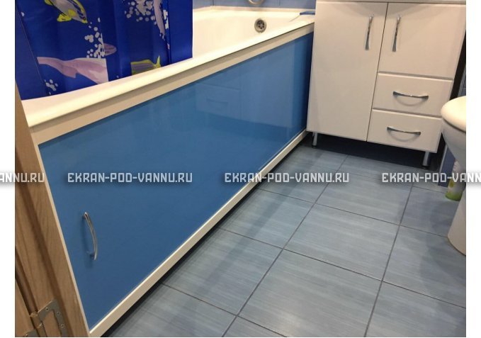 Раздвижной экран EUROPLEX Комфорт голубой – купить по цене 6750 руб. в интернет-магазине в городе Томск картинка 3