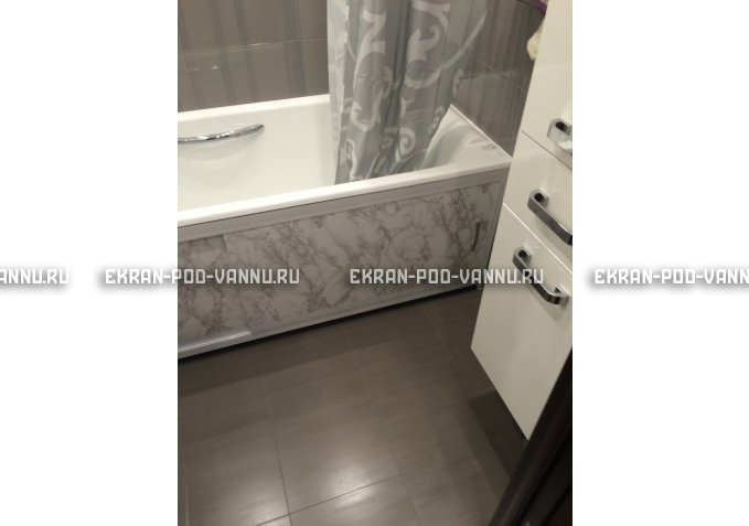 Раздвижной экран EUROPLEX Комфорт серый мрамор – купить по цене 6250 руб. в интернет-магазине в городе Томск картинка 3