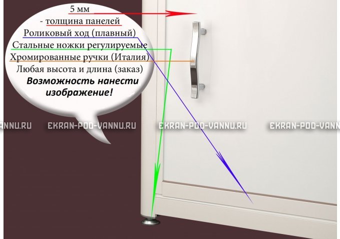 Экран на роликах EUROPLEX Орхидея 2 – купить по цене 12400 руб. в интернет-магазине в городе Томск картинка 2