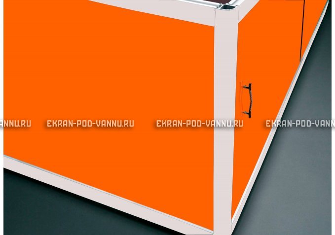 Угловой экран EUROPLEX Комфорт оранжевый – купить по цене 8180 руб. в интернет-магазине в городе Томск картинка 1