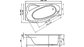Акриловая ванна 1MarKa Gracia 150x94 – купить по цене 19400 руб. в интернет-магазине в городе Томск картинка 8